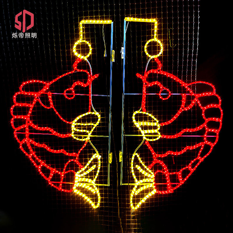 led路灯杆挂件户外防水街道装饰灯中国结月亮灯笼工程景观灯