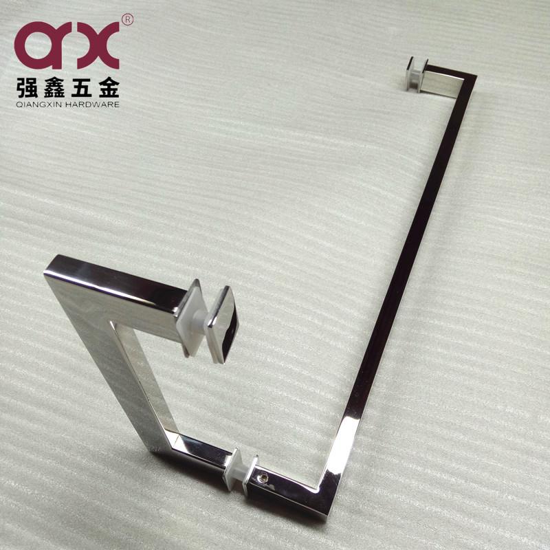 现代简约304不锈钢门拉手加厚方管沐浴房玻璃门把手厂家直供