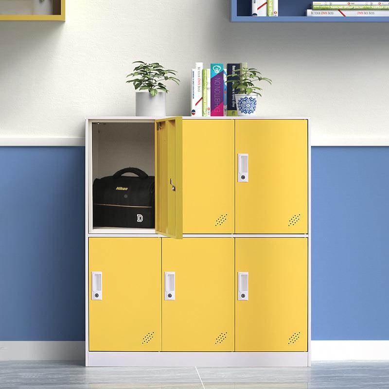 幼儿园书包柜衣儿童储衣服彩色更小学生宿舍物柜带柜锁多IJR门收