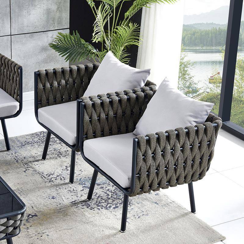 户外沙发庭60号沙发院椅室外藤台别墅藤阳编椅组合防闲雨防晒露天