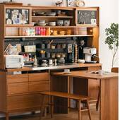 满仓餐边柜实木家用餐桌一体靠墙酒柜现代简约日式 客厅储物柜