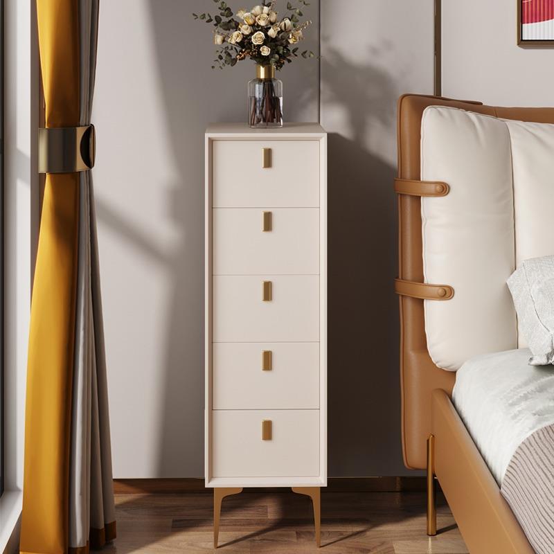 超薄五斗柜25cm宽轻奢现代卧室多层储物柜夹缝小型实木极窄床头柜