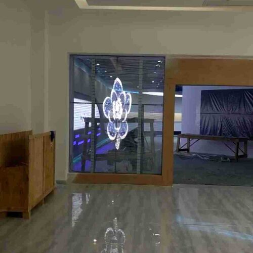厂家销售P3.91-7.82透明LED显示屏LED玻璃橱窗屏LED弧型透明屏
