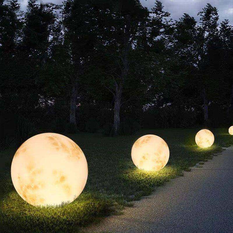 户外月球庭院景观防水草坪灯太阳能花园发光装饰草坪星球月亮地灯