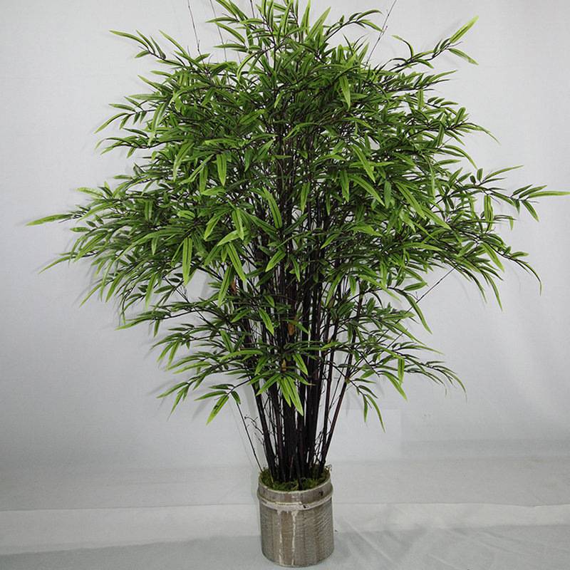 仿真24杆盆竹人造假竹子中式装饰室内外隔断绿植物塑料酒店造景