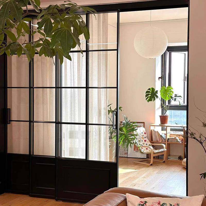 法式复古门中古风极窄三联动厨房推拉门阳台浴室吊轨玻璃移门,全屋定制,进户门,淘宝优惠券,粉丝福利购,淘宝优惠卷