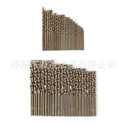 现货含钴全磨麻花钻51PC1-6mm钻头塑盒套装M35不锈钢直柄麻花钻
