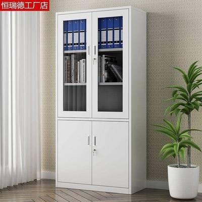 铁皮文件柜办公室资料柜财务多层凭证铁柜档案柜带锁抽屉储物书柜