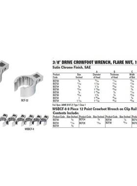 3/8in 英制12角开口梅花扳手头 13/16寸 BCF26