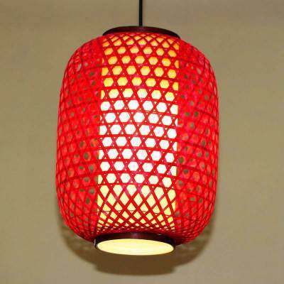 竹编吊灯茶室禅意灯新中式民宿田园灯东南亚风格日式茶楼竹艺灯具