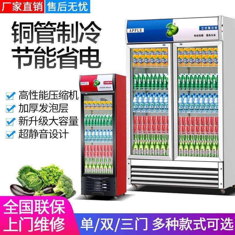 饮料柜立式冷藏双门展示柜单门冰箱超市三门保鲜商用饭店啤酒柜