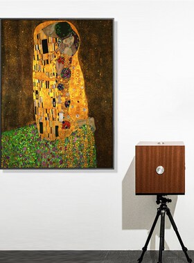 克里姆特 吻 抽象艺术装饰画酒店民宿过道玄关壁画软装走廊挂画