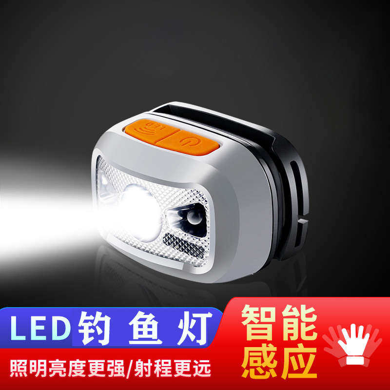 专用头灯夜充电头灯led强光感应头戴式钓远射小钓鱼新款