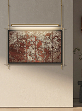 法式中古风装饰画现代金属装置挂画优质LJED光源轻奢简约复古壁灯