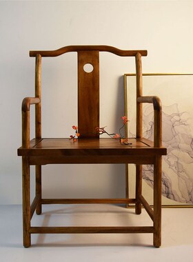 黑不二  胡桃木茶桌椅 主人椅 餐椅 书桌椅  茶室V椅子 新中式椅