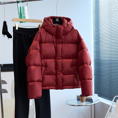 去北极都不怕!巨暖!加厚90白鹅绒轻盈保暖连帽面包羽绒服女短冬