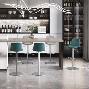 吧台椅子高脚凳子现代简约升降靠背家用轻奢北欧酒吧椅X岛台椅762