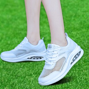 梦之队镂空透气白色摇摇鞋牛筋底休闲运动鞋跳操鞋佳操.女鞋妈妈