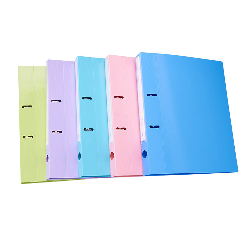 活页夹a4外壳i塑料文件夹2孔活页册紫色资料夹翻页夹快劳夹铁环夹
