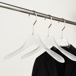 夹子 透明亚克力水晶衣架无痕防滑裤 家用磨砂衣架服装 店挂衣架女装