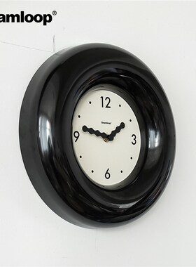 啵乔botro钟表挂钟客厅2024新款简约现代家用时钟挂墙中古静音