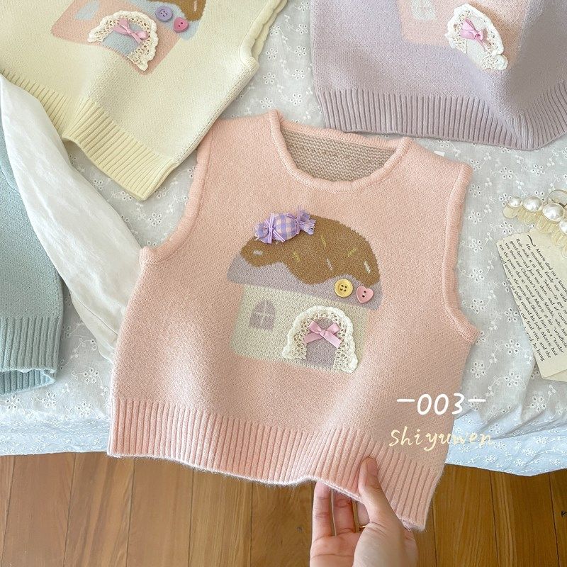 女童针织毛衣马甲女宝宝春秋韩系甜美马夹小童外搭洋气毛线坎肩潮,童装/婴儿装/亲子装,毛衣/针织衫,淘宝优惠券,粉丝福利购,淘宝优惠卷