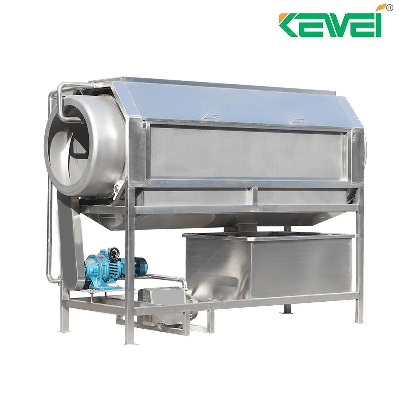 厂家供应喷淋式果蔬滚筒清洗机包装袋表面清洁海鲜水产药材清洗