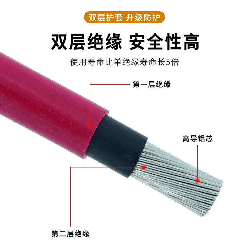 国标铝线BLVV铝电线25 50 70 95 120 150 185平方双塑铝芯电缆线