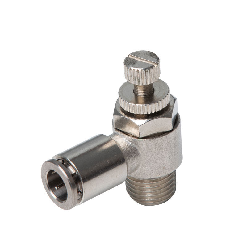 全铜镀镍调速节流阀气管快插单向节流阀SL4/6/8/10/12