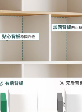 白色简易书架置物架落地家用书柜现代简约多层靠墙客厅收纳柜子