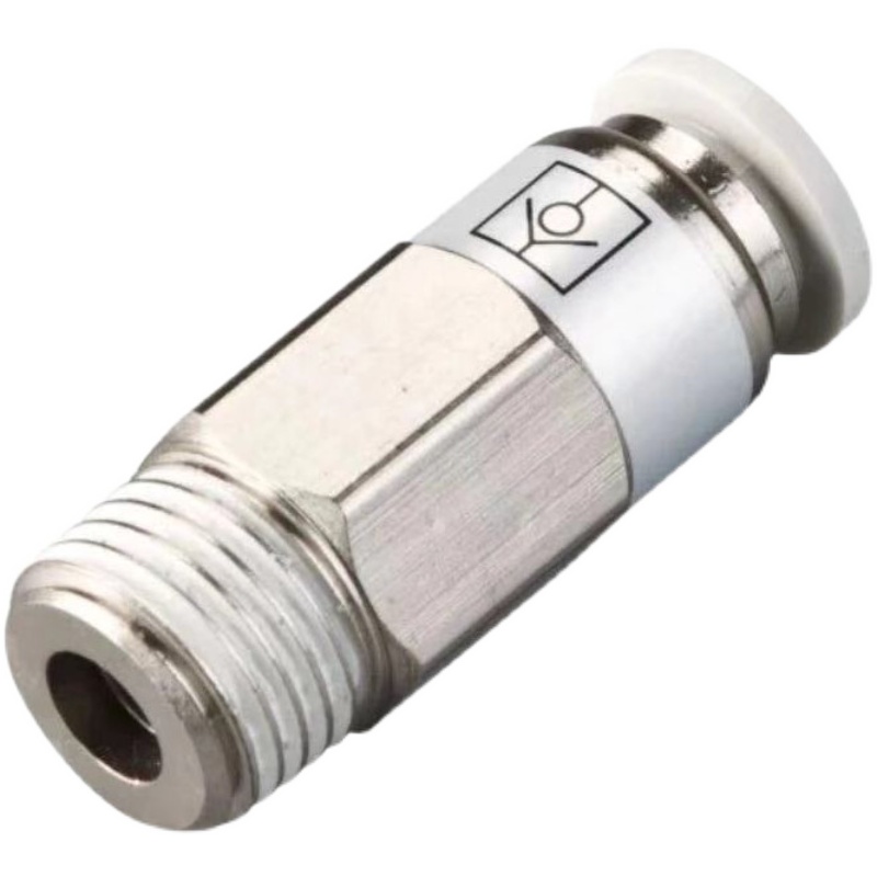 单向阀铜螺纹直通SPC VPC6-01 8-02气动元件气管快插止回阀接头