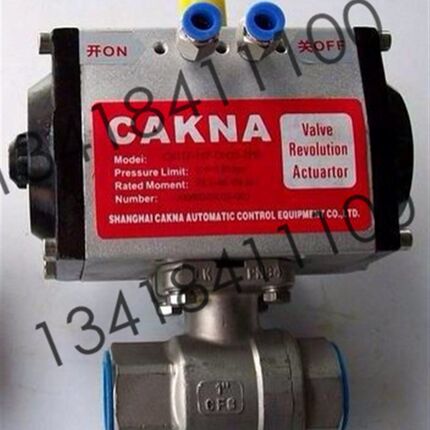 上海康可纳气动法兰球阀 不锈钢316气动阀 Q641F-16P CAKNA