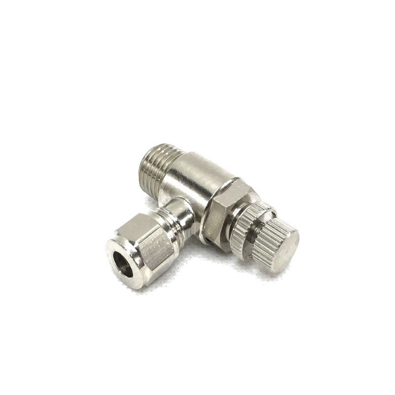 卡套调速阀8-RC1/4节流阀12-04接不锈钢管铜管旋转卡管单向阀6-01