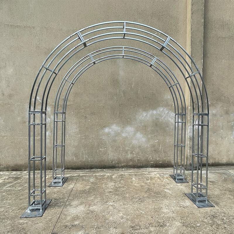 桁架造型半圆婚庆长廊拱门花架子圆弧弧形铁门架铁艺支架定制拱形