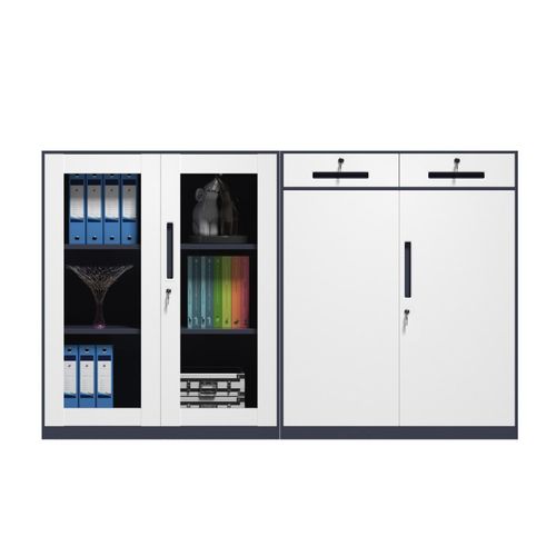 铁皮柜矮柜储物柜带锁文件柜抽屉柜办公室桌下收纳柜资料柜档案柜