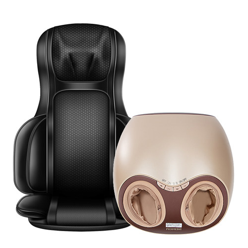 日本富士按摩靠垫颈椎腰部背部多功能全身按摩器仪足疗机优惠套餐