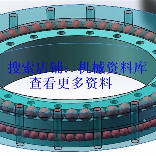 四种回转支承轴承3D三维图纸SolidWorks格式模型参考资料【192】