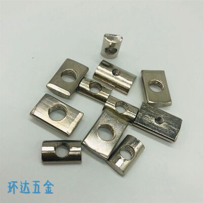 国标铝型材配件半圆螺母30X30 40X40型M4 M5 M6 M8扁头长方形螺母