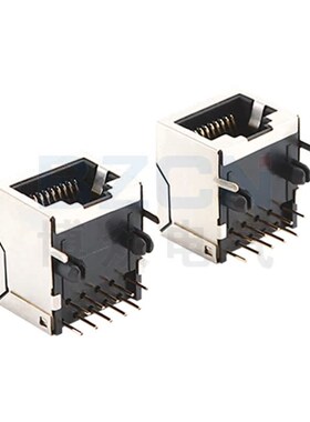 56A-1(10P10C)RJ45/RJ48网络插座 10芯针网口 全包带屏蔽母座卧式