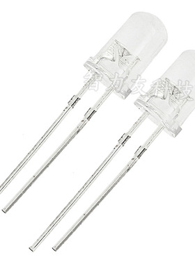 直插LED发光二极管灯珠 F3 F5 3/5mm红绿黄蓝白橙色 短/长脚 亮