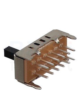 SS-24D02拨动开关 双排4档12脚滑动开关立式直插推制开关 柄高6mm