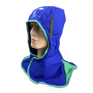 电焊工防护装备防烫披肩帽子火狐狸风帽劳保防尘头套男士夏季透气