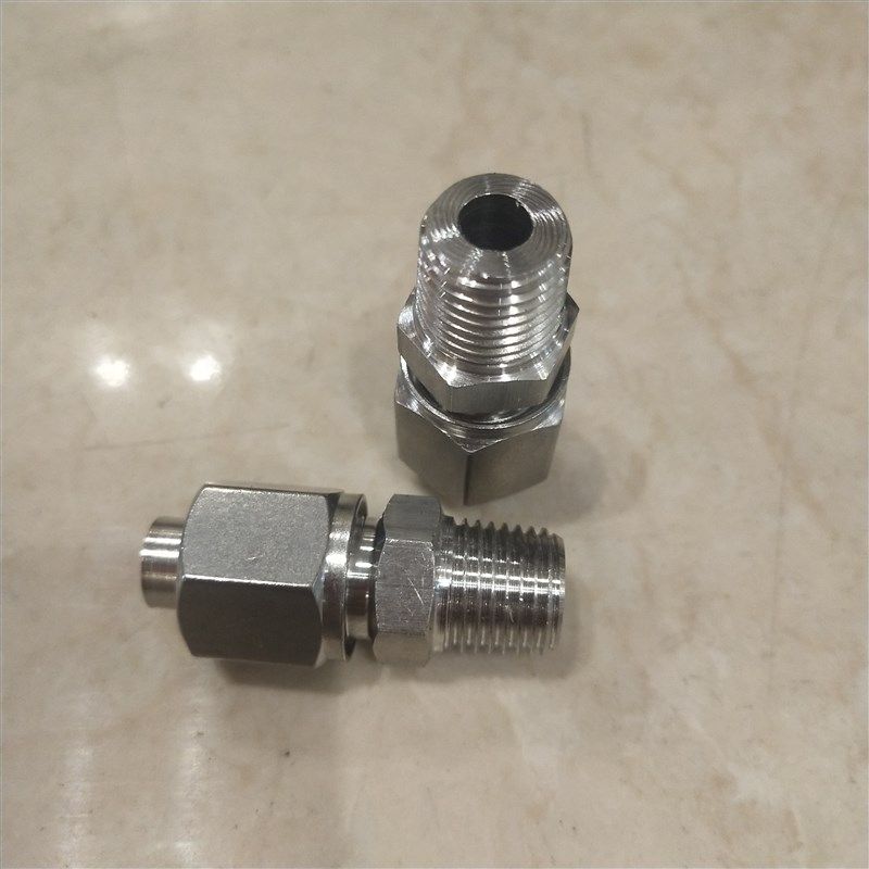 不锈钢Zg1/4转接8MM铜管2分变8MM扩口铜管直通304不锈钢02-8