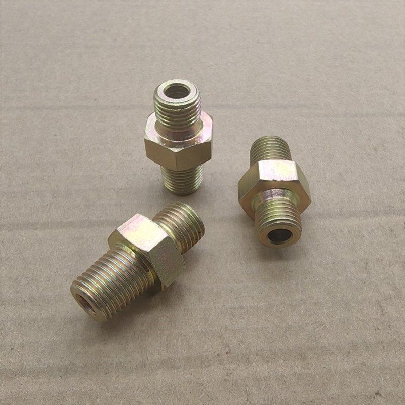 直通外丝G1/4组-转外丝zg1/4锥螺纹转直螺纹2分铁接头镀锌0202