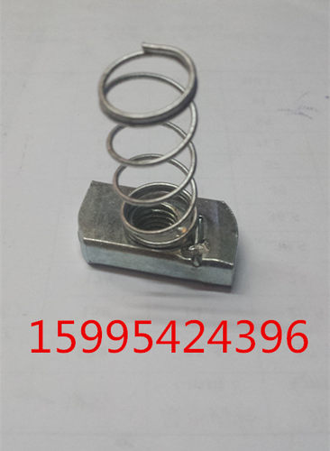 M8弹簧螺母弹簧螺母C型钢弹簧螺母 电工配件 T型螺母光伏支架专用