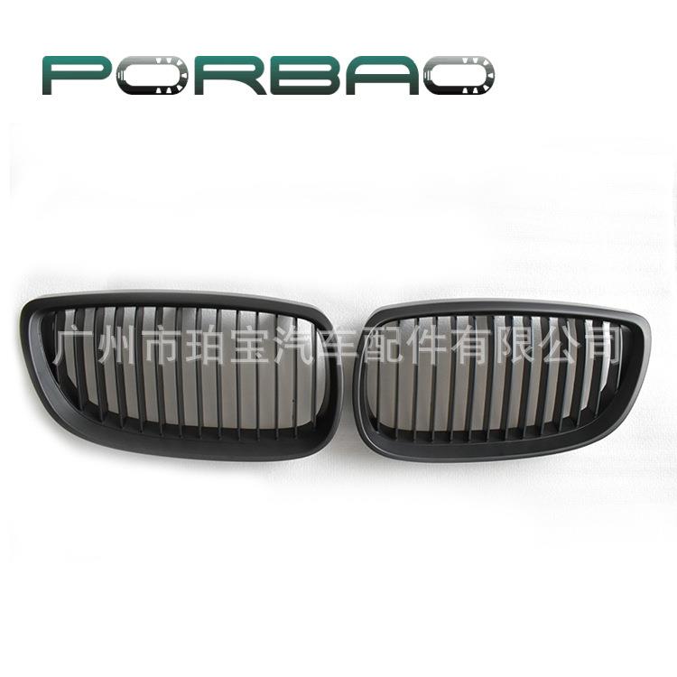 亚黑中网进气格栅全黑亚光中网适用于E92E93老款汽车配件