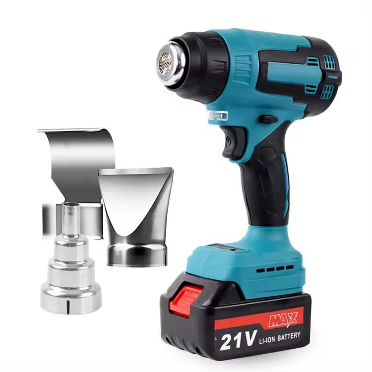 21V新款锂电充电式热风枪小型无线塑料焊枪大功率便携热缩膜烤枪