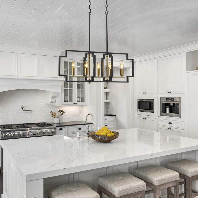 美式中古风餐厅吊灯设计师创意简约高级感饭桌客厅吧台长方形灯