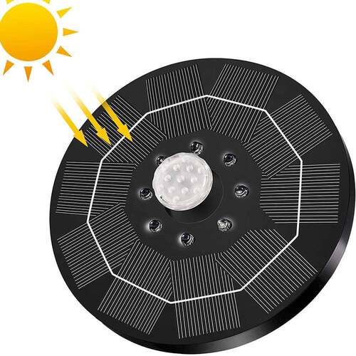 太阳能潜水泵太阳能喷泉户外假山水池漂浮喷泉蓄电带LED灯喷泉3W