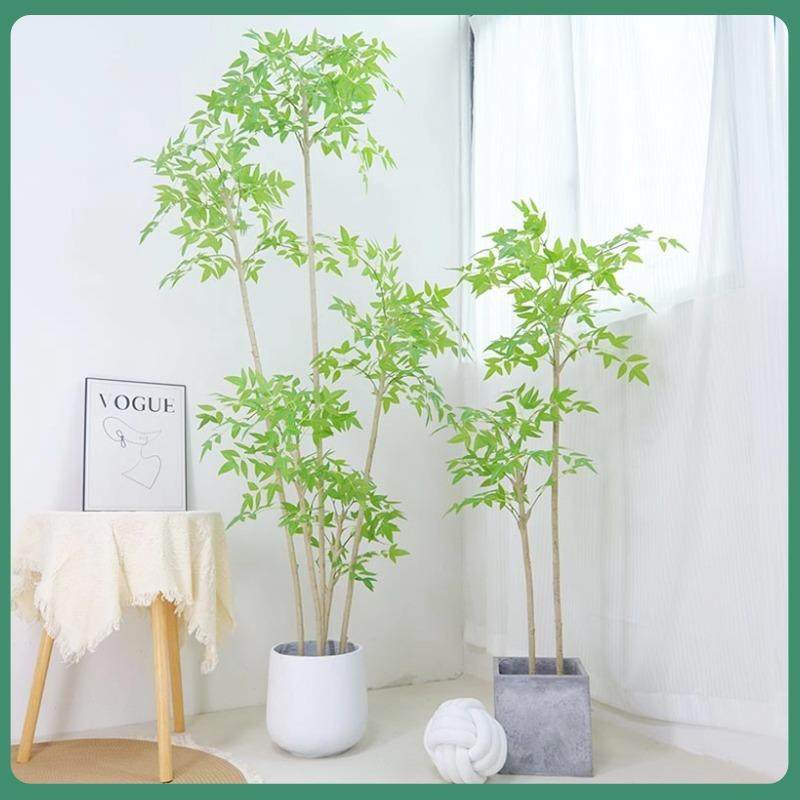 甄选仿真南天竹家居绿植仿生装饰花艺摆件假植物仿真植物假盆栽